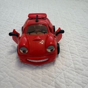 Vibrant Red Toy Sports Car with Butterfly Doors vintage 1996